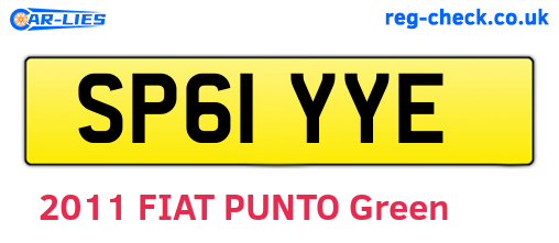 SP61YYE are the vehicle registration plates.