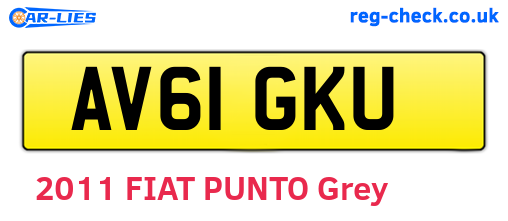 AV61GKU are the vehicle registration plates.