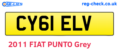 CY61ELV are the vehicle registration plates.
