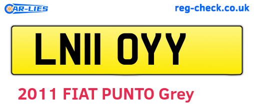 LN11OYY are the vehicle registration plates.