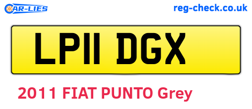 LP11DGX are the vehicle registration plates.
