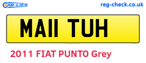 MA11TUH are the vehicle registration plates.