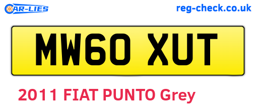 MW60XUT are the vehicle registration plates.