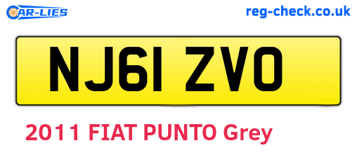 NJ61ZVO are the vehicle registration plates.