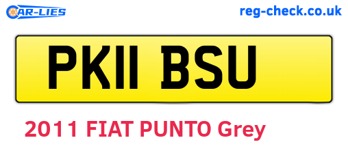 PK11BSU are the vehicle registration plates.
