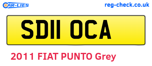SD11OCA are the vehicle registration plates.