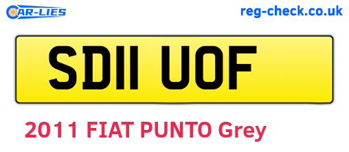 SD11UOF are the vehicle registration plates.