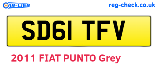 SD61TFV are the vehicle registration plates.