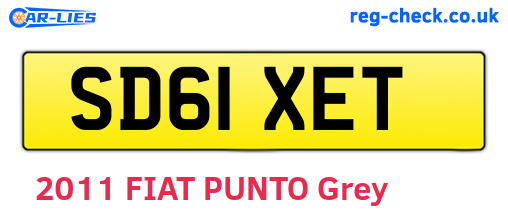 SD61XET are the vehicle registration plates.