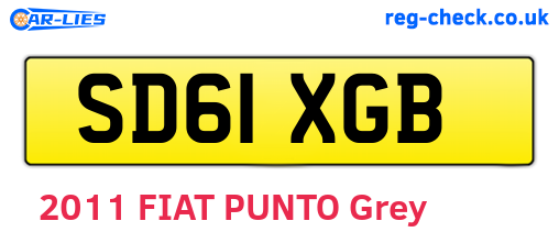 SD61XGB are the vehicle registration plates.