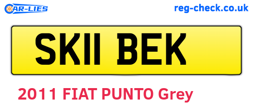SK11BEK are the vehicle registration plates.