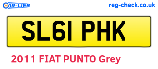 SL61PHK are the vehicle registration plates.