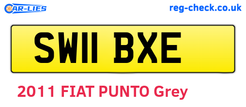 SW11BXE are the vehicle registration plates.