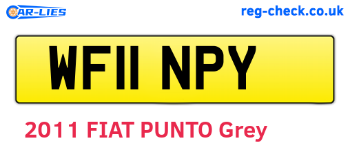 WF11NPY are the vehicle registration plates.