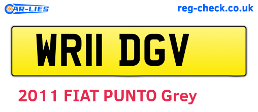 WR11DGV are the vehicle registration plates.