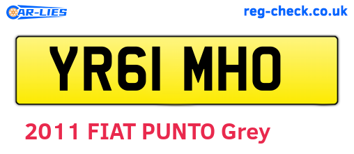 YR61MHO are the vehicle registration plates.