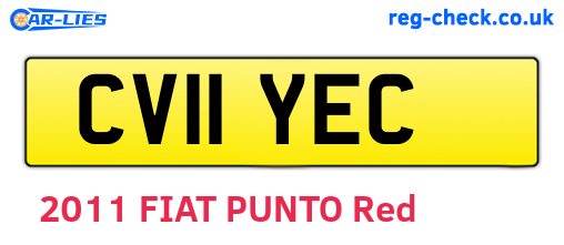 CV11YEC are the vehicle registration plates.