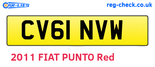 CV61NVW are the vehicle registration plates.
