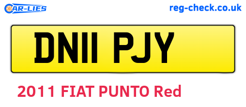 DN11PJY are the vehicle registration plates.
