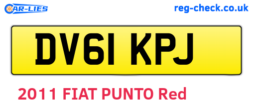 DV61KPJ are the vehicle registration plates.
