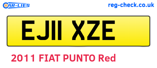 EJ11XZE are the vehicle registration plates.