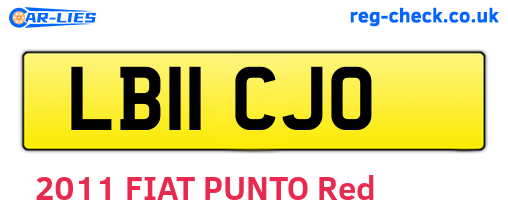 LB11CJO are the vehicle registration plates.