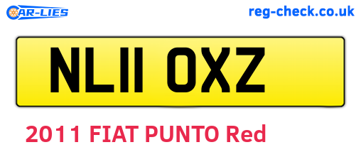 NL11OXZ are the vehicle registration plates.