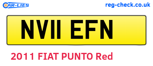 NV11EFN are the vehicle registration plates.