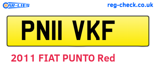 PN11VKF are the vehicle registration plates.