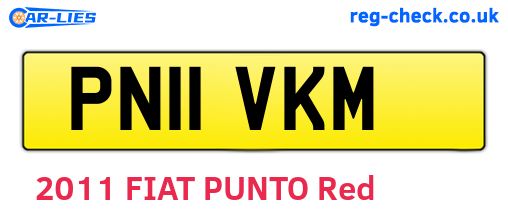 PN11VKM are the vehicle registration plates.
