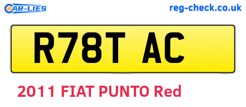 R78TAC are the vehicle registration plates.