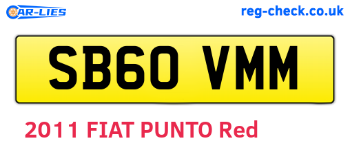SB60VMM are the vehicle registration plates.