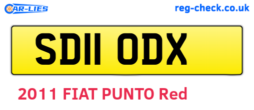 SD11ODX are the vehicle registration plates.