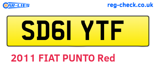 SD61YTF are the vehicle registration plates.