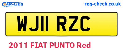 WJ11RZC are the vehicle registration plates.