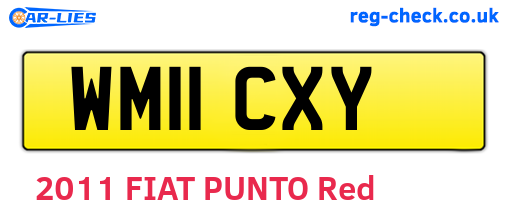 WM11CXY are the vehicle registration plates.