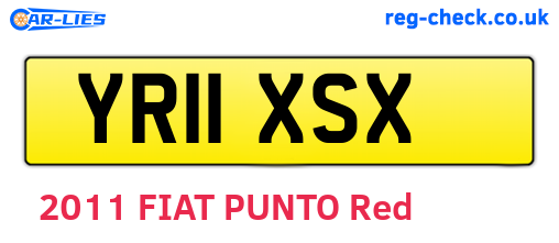 YR11XSX are the vehicle registration plates.