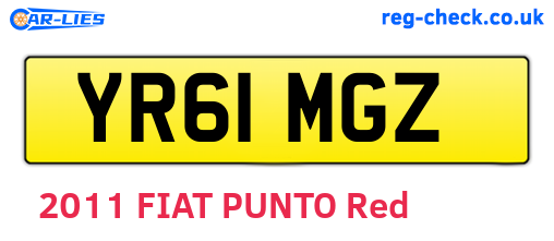 YR61MGZ are the vehicle registration plates.