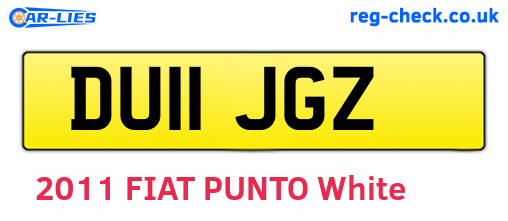 DU11JGZ are the vehicle registration plates.