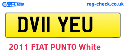 DV11YEU are the vehicle registration plates.