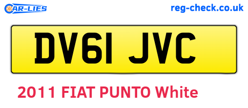 DV61JVC are the vehicle registration plates.