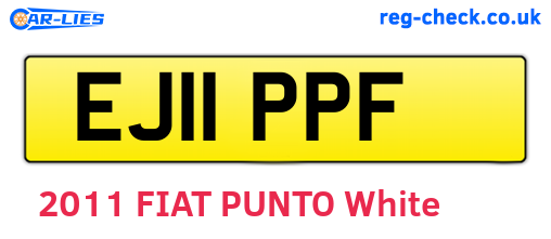 EJ11PPF are the vehicle registration plates.