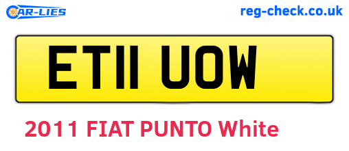 ET11UOW are the vehicle registration plates.