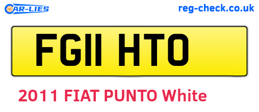 FG11HTO are the vehicle registration plates.
