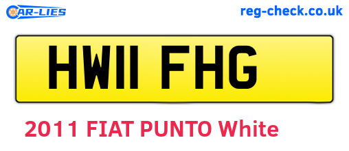 HW11FHG are the vehicle registration plates.