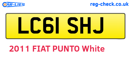 LC61SHJ are the vehicle registration plates.