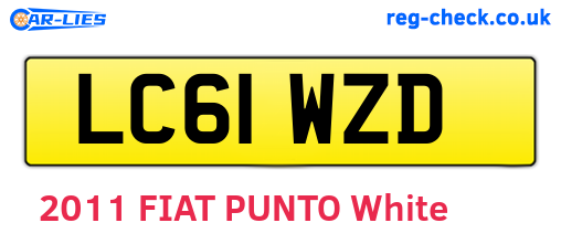 LC61WZD are the vehicle registration plates.