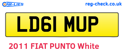 LD61MUP are the vehicle registration plates.