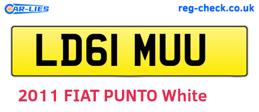 LD61MUU are the vehicle registration plates.