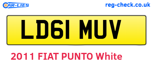 LD61MUV are the vehicle registration plates.